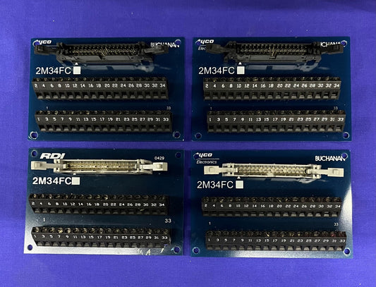 1 LOT QTY OF 4 - Terminal Block Interface Module 2M34FC (3-Tyco 1-RDI Brand)