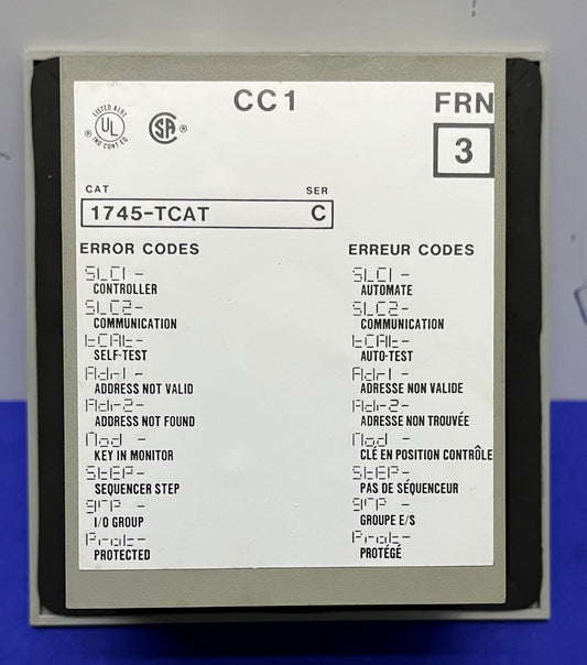 AB ALLEN BRADLEY 1745-TCAT SER. C TIMER COUNTER ACCESS TERMINAL - PARTS/REPAIR