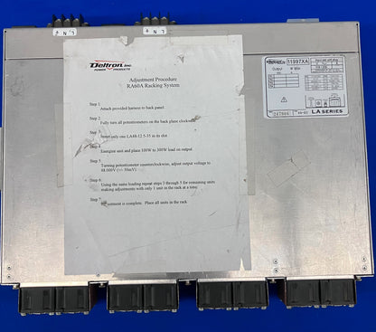 DELTRON POWER PRODUCTS LA SERIES 11997XA POWER SUPPLY RACK MOUNT (MISSING ONE)