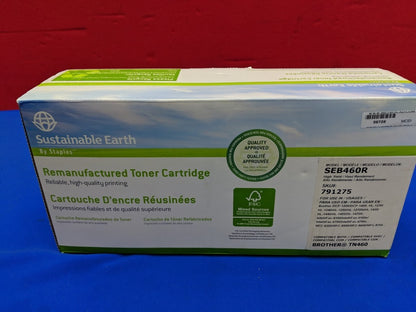 Staples Sustainable Earth Remanufactured Black Toner Cartridge (Model SEB460R)