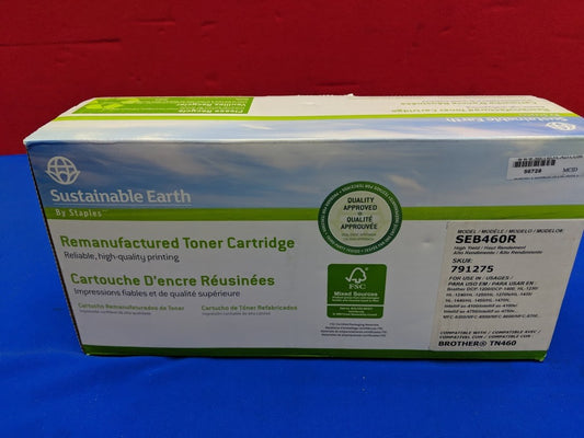 Staples Sustainable Earth Remanufactured Black Toner Cartridge (Model SEB460R)