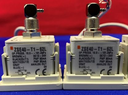 1 lot de 4 interrupteurs à vide numériques SMC ZSE40-T1-62L 