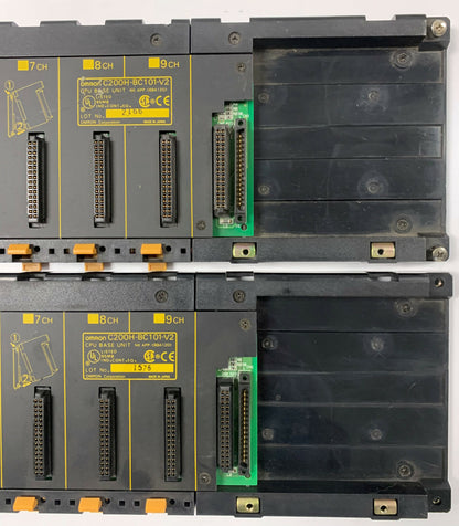 Lot of 2 Omron 10 Slot CPU Base Unit C200HBC101-V2