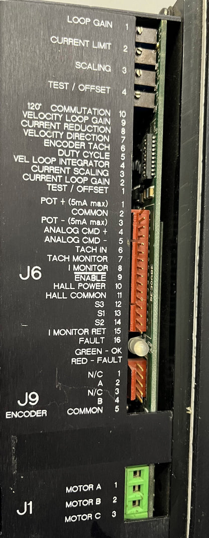 KOLLMORGEN SILVERLINE ROL-20012-0000 LINE OPERATED ANALOG SERVO AMPLIFIER -PARTS