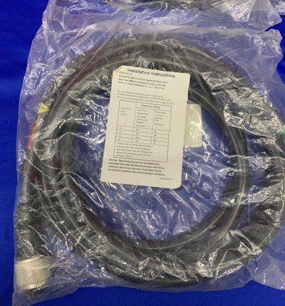 Lot of 2 Turck GKDM 30-5M 3X10 AWG Black PVC Cable ST00W 3 Pole Female Straight