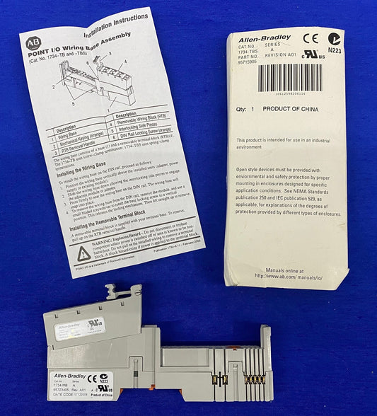 Allen Bradley  AB 1734-TBS  1734TBS SER A - CONSISTS OF: 1734-RTBS & 1734-MB