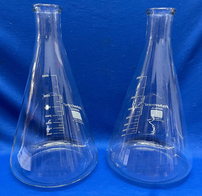 FISHERBRAND FB-500-4000 ERLENMEYER FLASK 4000mL NARROW - QTY 2