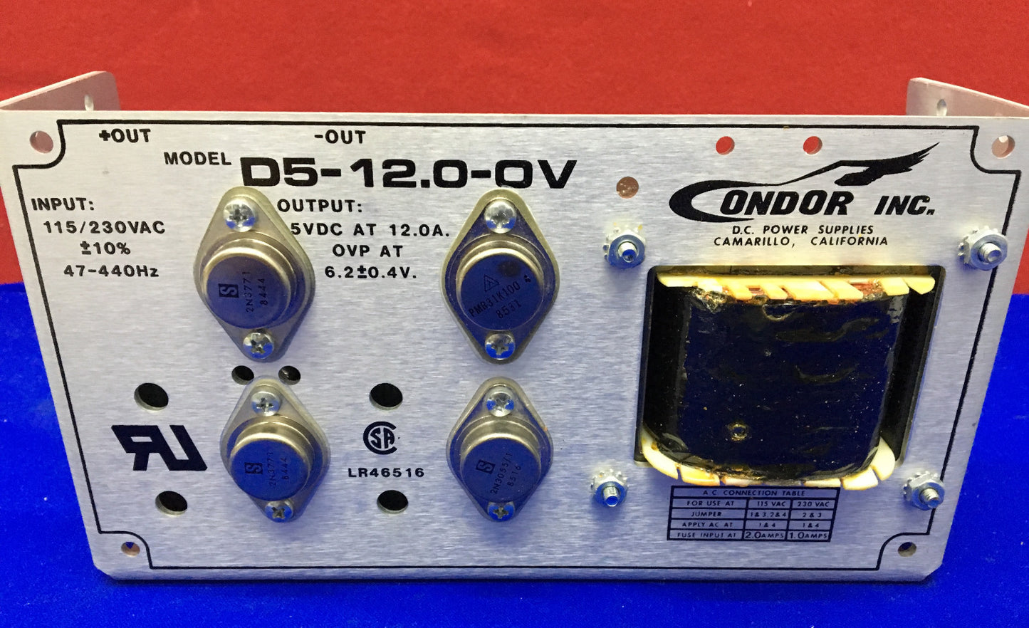 CONDOR INC. D5-12.0-0V 電源