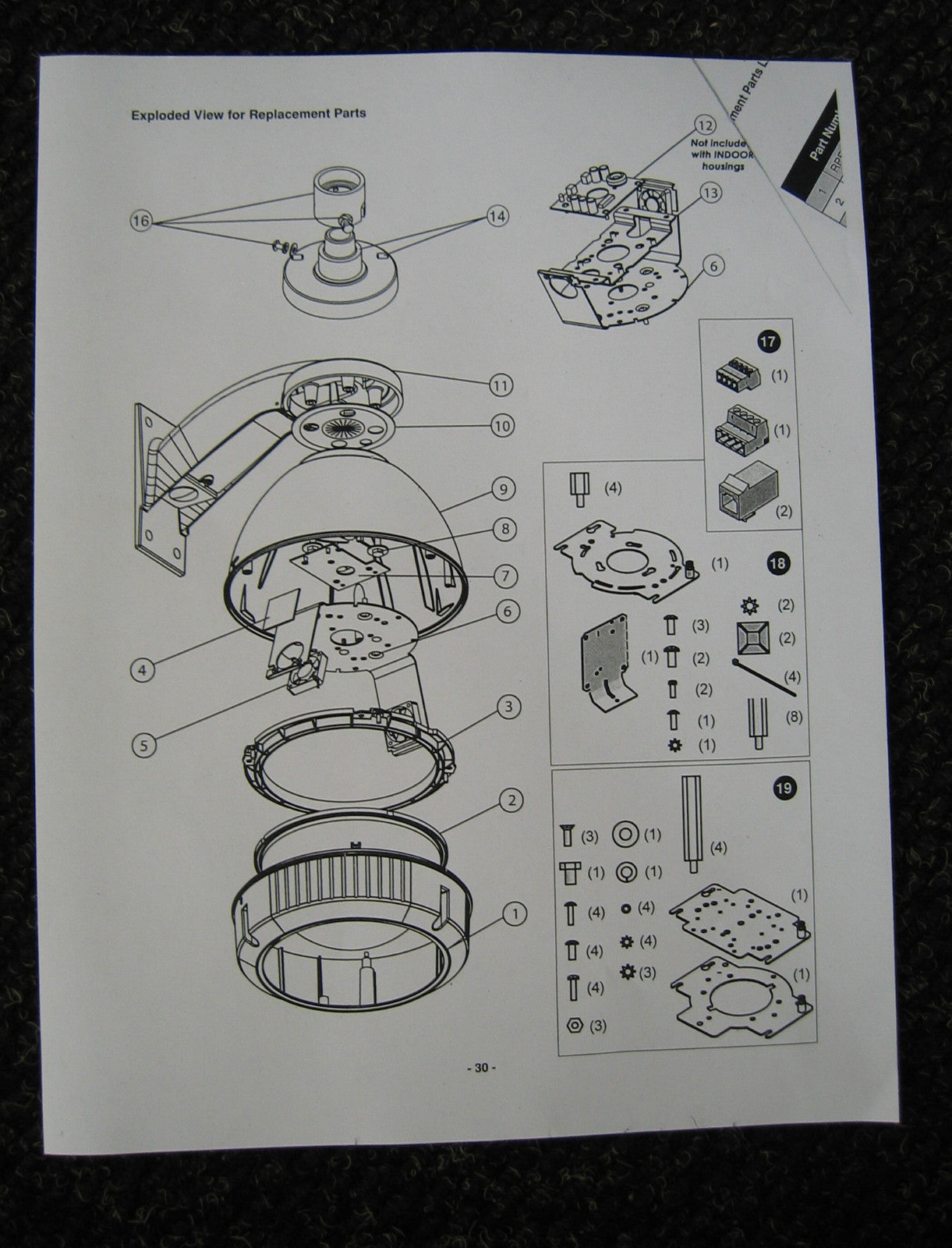 VIDEOLARM IP READY SERIES BELIEVED TO BE MODEL IFDP75CN ITEM IS UNUSED FOR PARTS