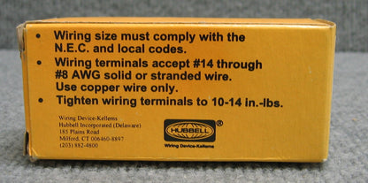 HUBBELL HBL2310 PANEL MOUNT 3 TERMINAL 1 PORT CONN POWER RCP 3 POS SCREW