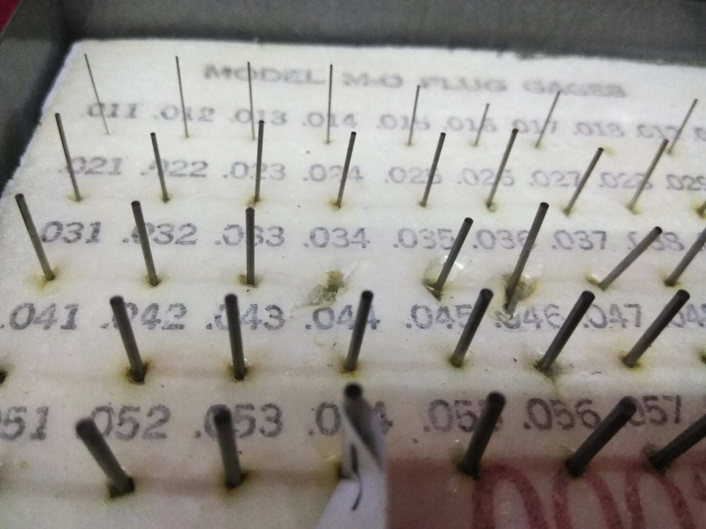 SWISS PRECISION INSTRUMENTS MO 30-921-1 PLUG GAUGES MISSING GAUGES 0.01 & 0.034