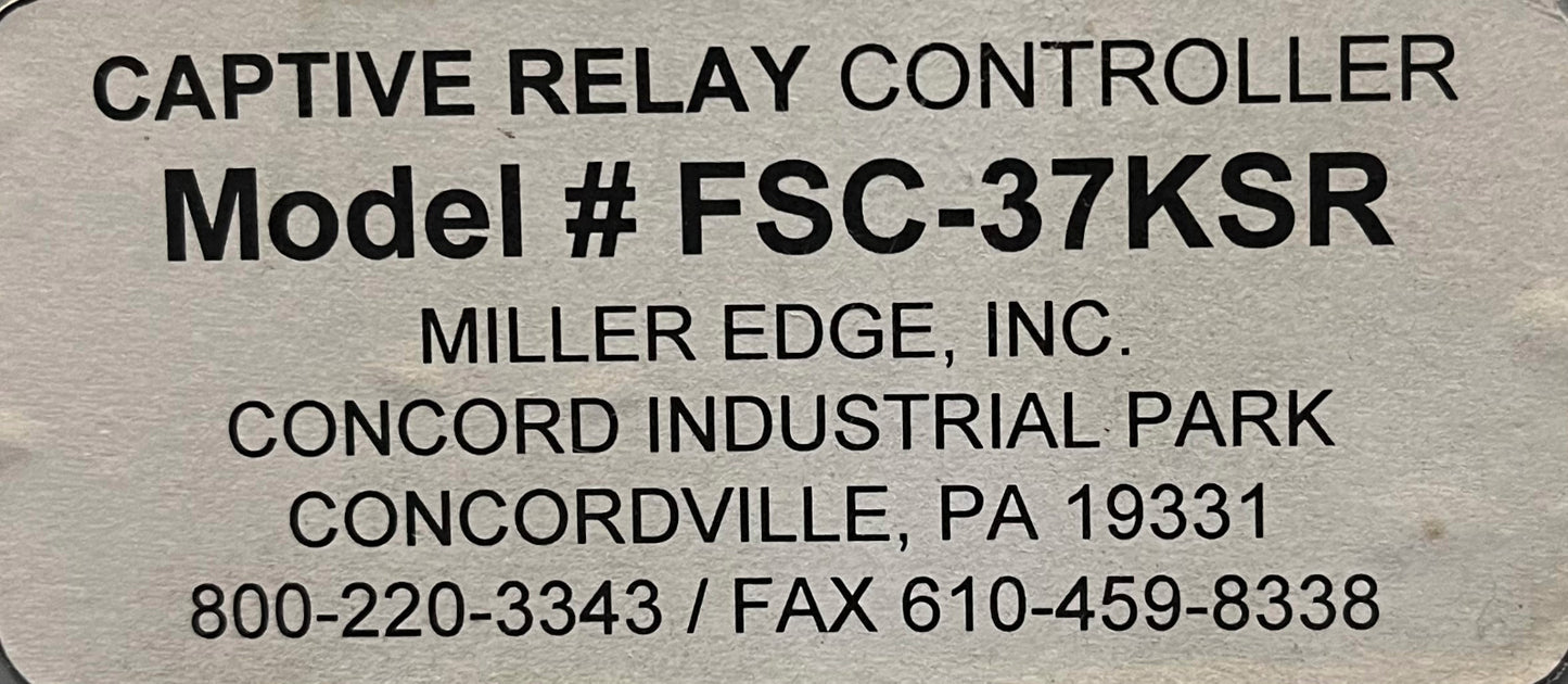 Contrôleur de relais captif Miller Edge FSC-37KSR/FSC-37 et FS-27A et tapis pour pièces