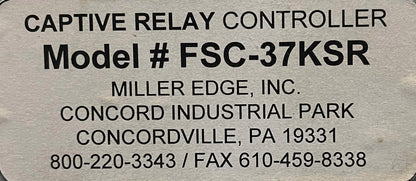 Contrôleur de relais captif Miller Edge FSC-37KSR/FSC-37 et FS-27A et tapis pour pièces
