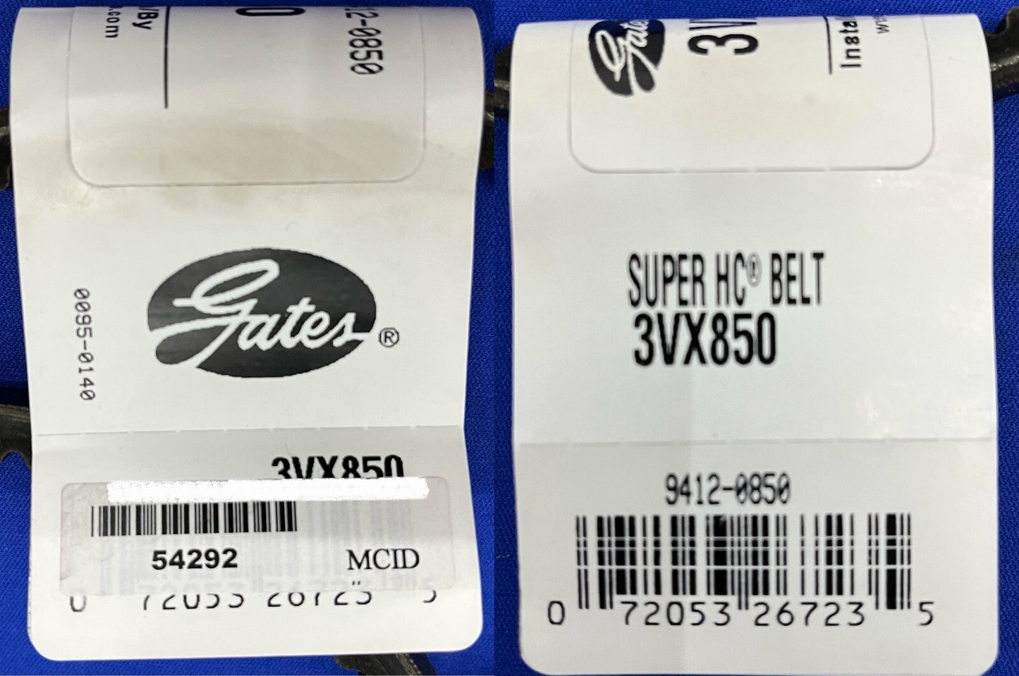 GATES 3VX850 SUPER HC-ANTRIEBSRIEMEN 9412-0850