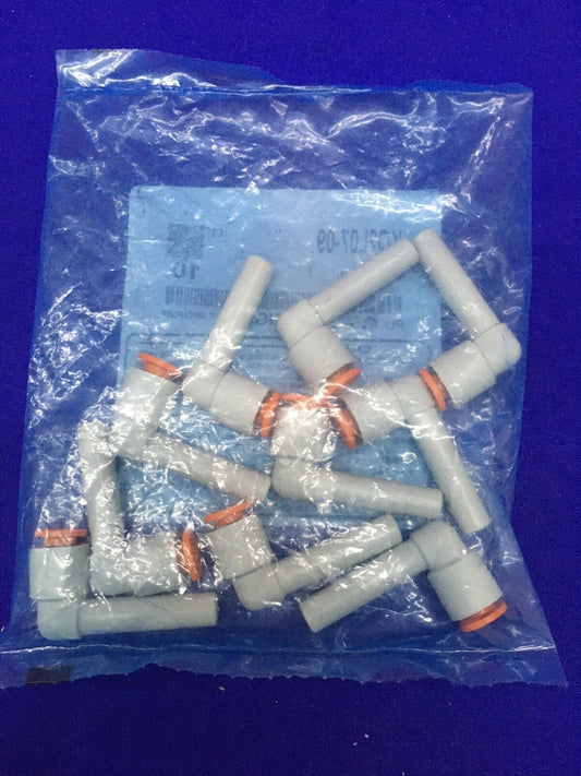 1 PACKAGE CONTAINING QTY 10 - SMC KQ2L07-09 FITTINGS MALE ELBOW