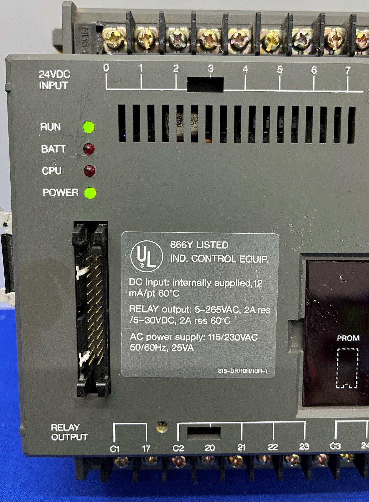 TEXAS INSTRUMENTS /SIEMENS 315DR CENTRAL PROCESSOR MODULE RELAY