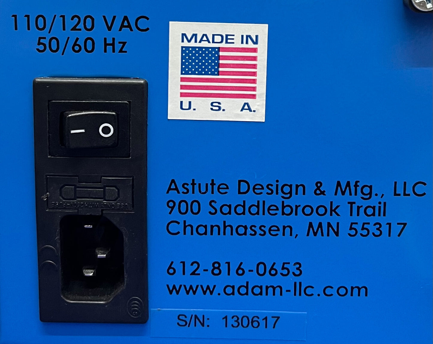 ASTUTE DESIGN THERMAL CATHETER BONDER DUAL CLAMP 110/120 VAC Split Die Bonder