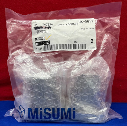 1 PKG QTY OF 2 - MISUMI MFKS30 OIL FREE BUSHING WITH HOUSING BRASS ALLOY FLANGED