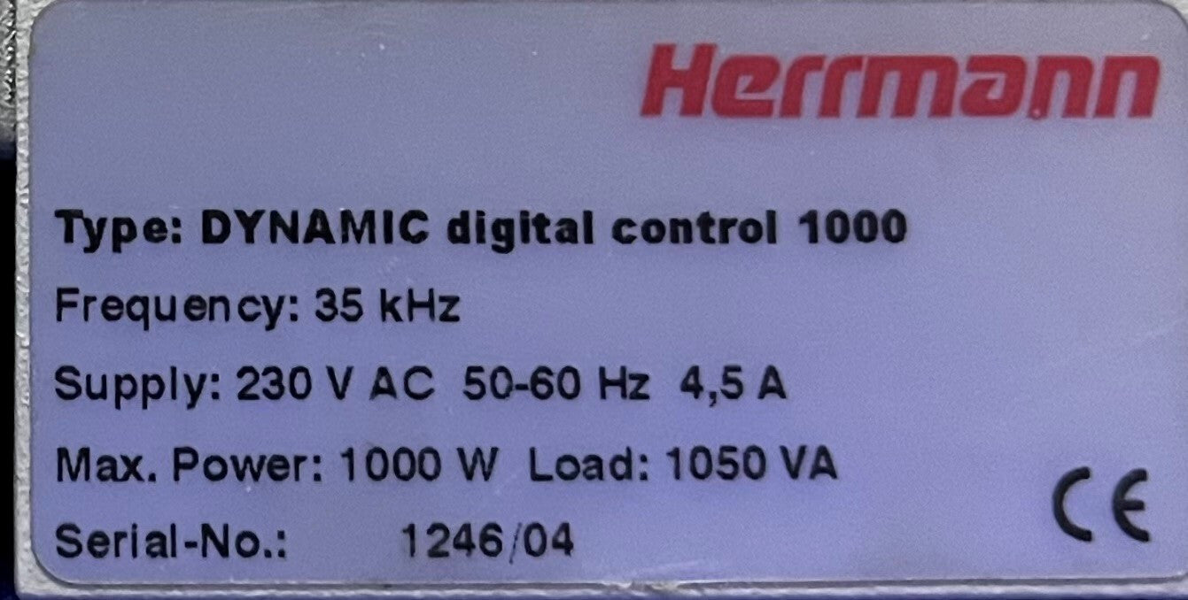 FOR PARTS AND REPAIR Herrmann DynamicDigital Control 1000 35kHz 230VAC