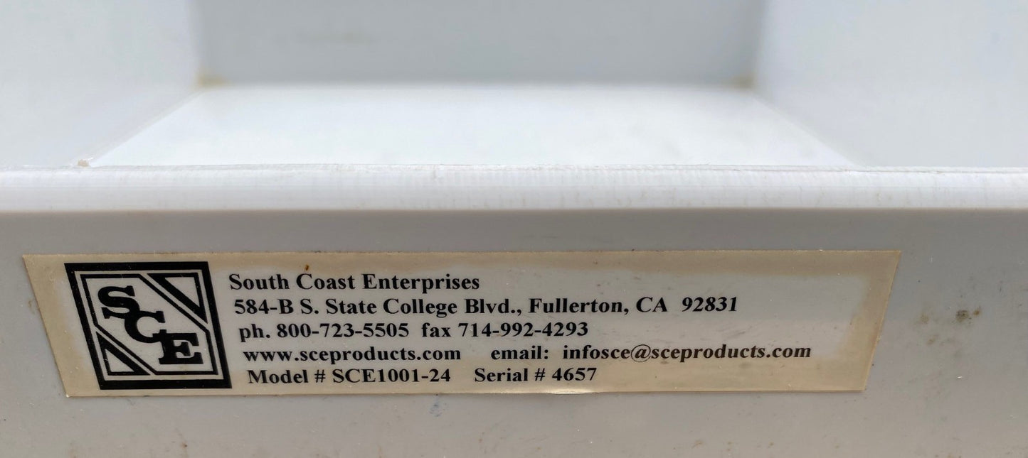 SCE SOUTH COAST ENTERPRISES SCE1001-24 Chemical-Resistant Utility Cart