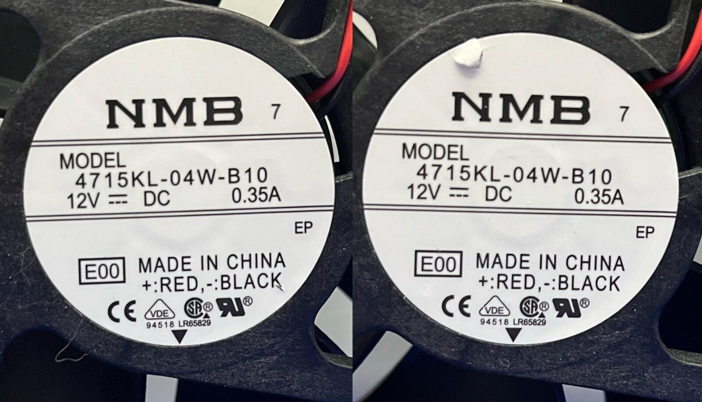 NMB 2-PIN AXIAL COOLING FAN 4715KL-04W-B10 12V - 1 LOT QTY 2