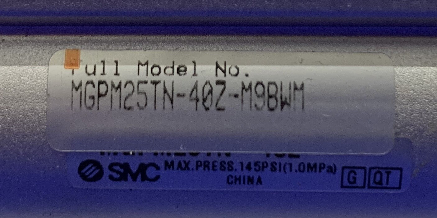 SMC GUIDED CYLINDER 22mm BORE MGPM25TN-40Z -M9BWM