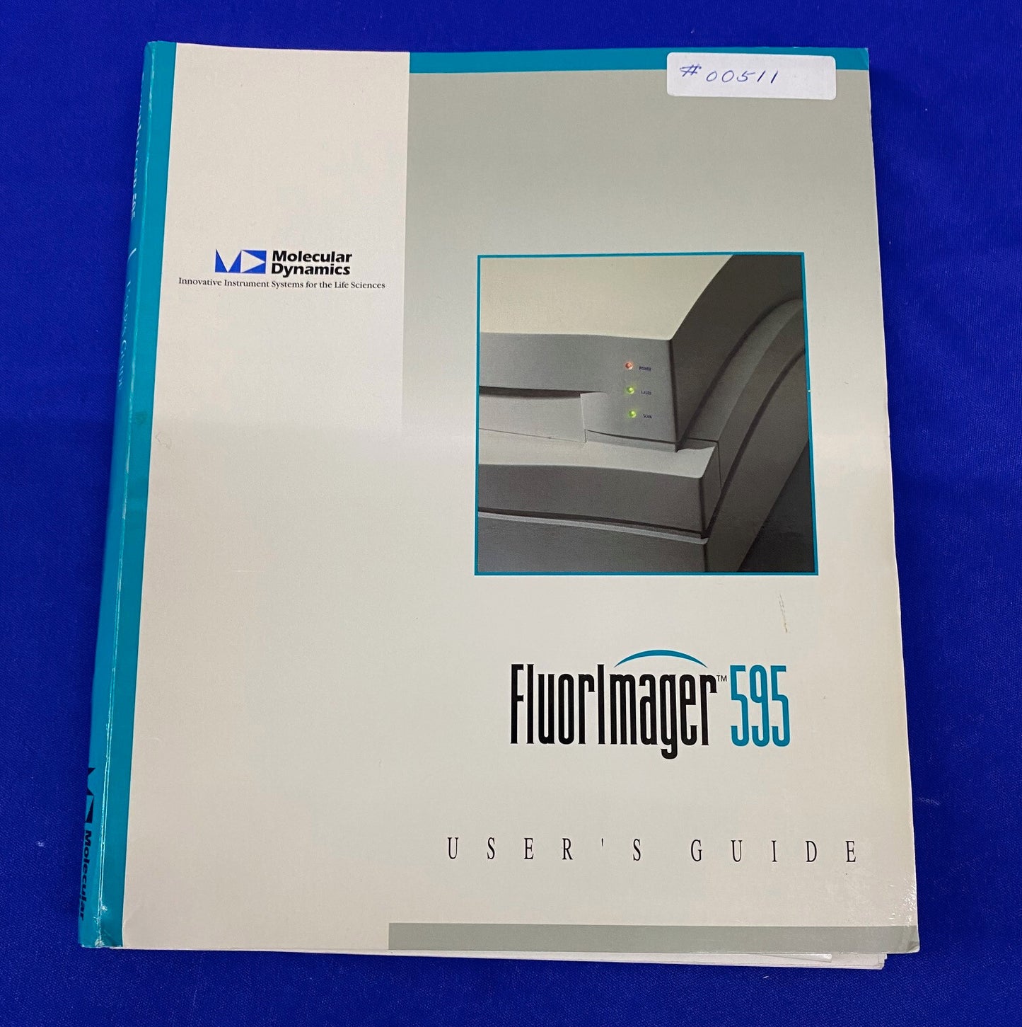 MOLECULAR DYNAMICS FI595 SN 86268 FLUOR IMAGER 595 WITH MANUAL - PARTS/REPAIR