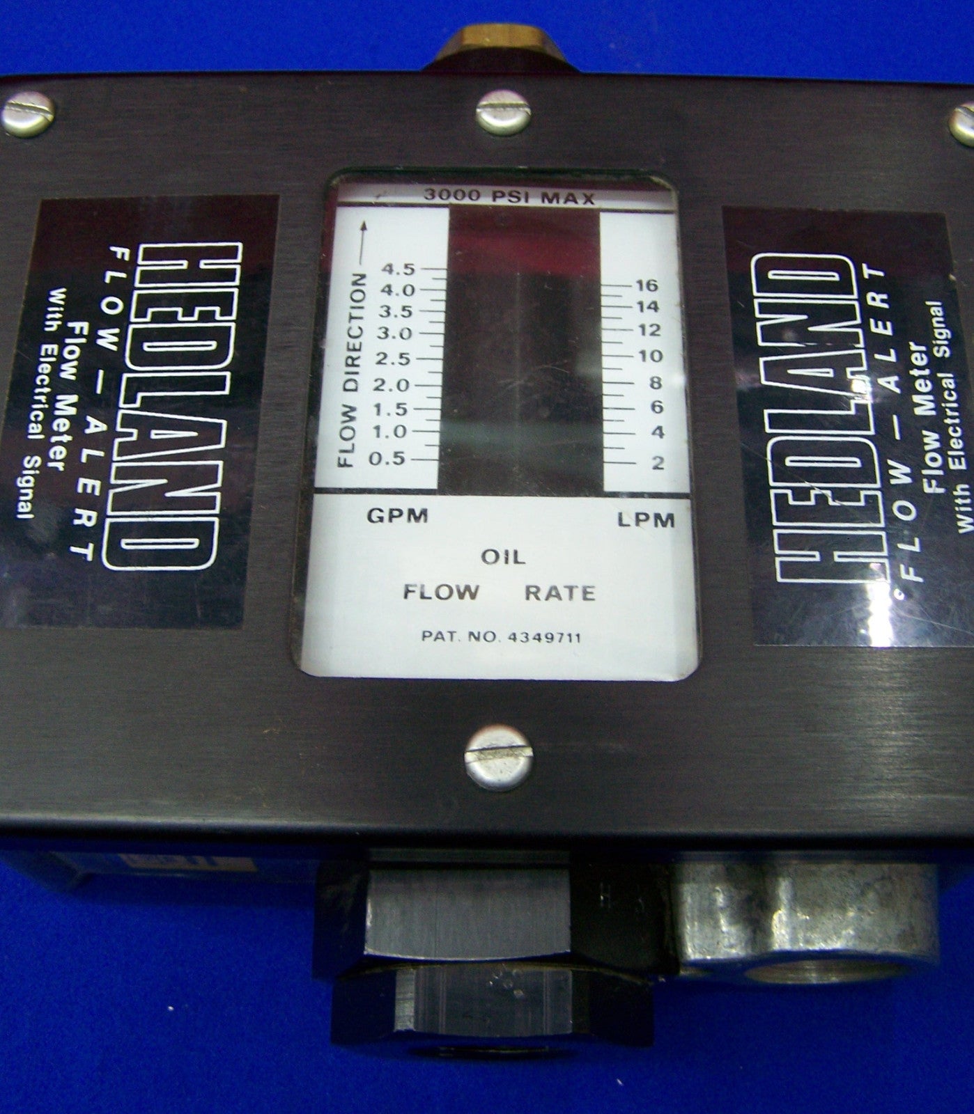 HEDLAND FLOW - ALERT 781305 / 781-305 FLOW METER WITH ELECTRICAL SIGNAL