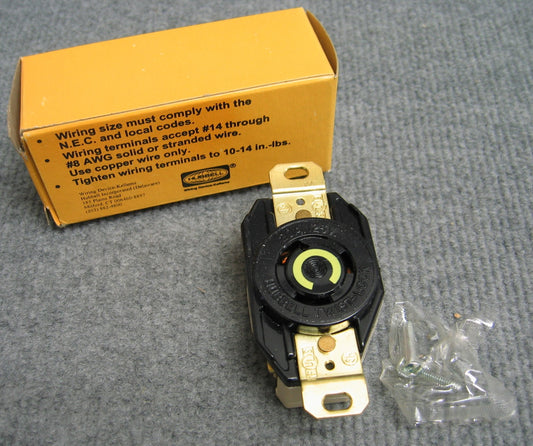 HUBBELL HBL2310 PANEL MOUNT 3 TERMINAL 1 PORT CONN POWER RCP 3 POS SCREW