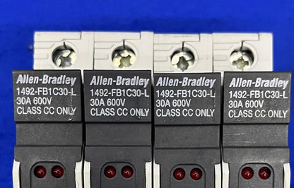 AB ALLEN BRADLEY 1492-FB1C30-L FUSE HOLDER 30A 600V LOT OF 4
