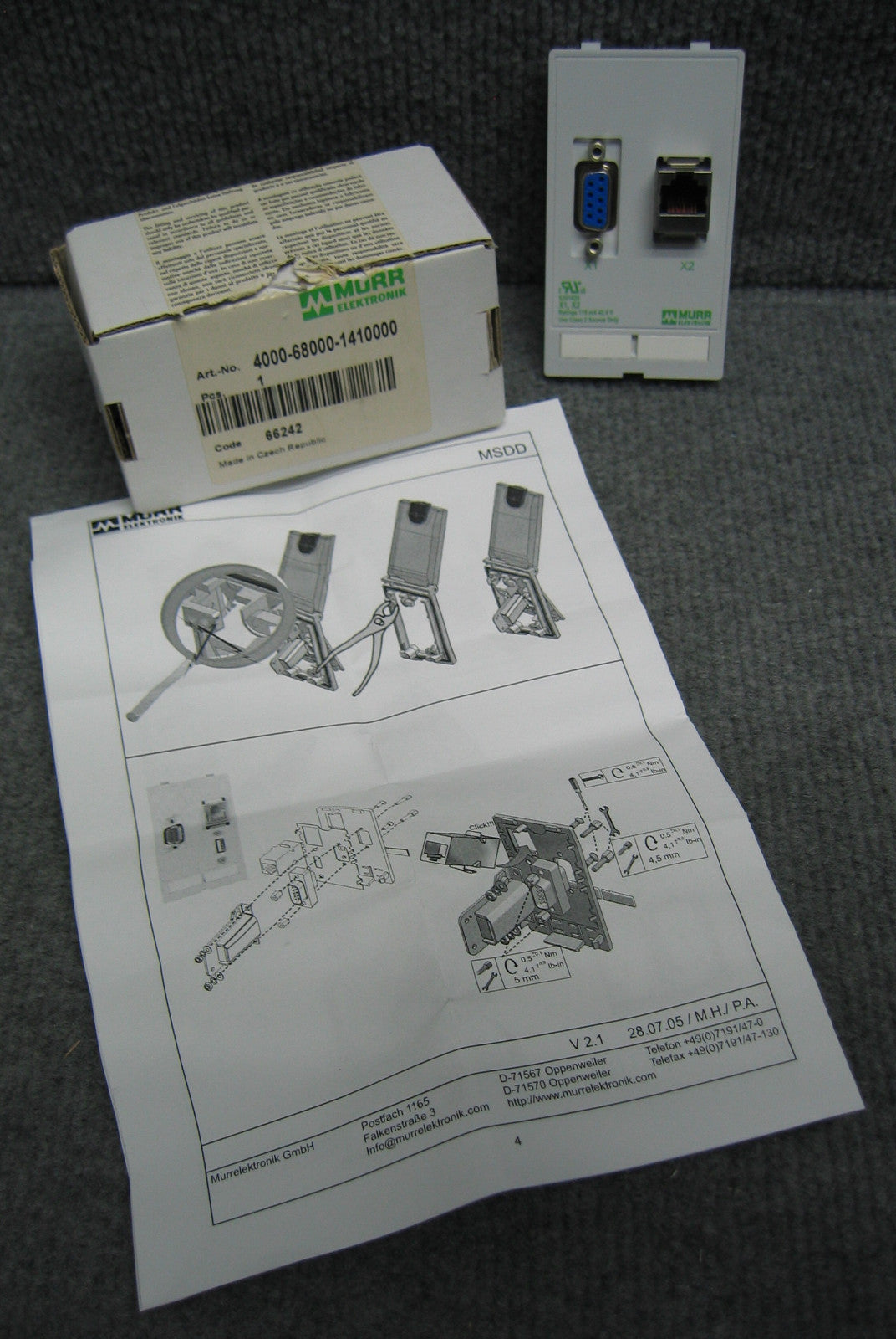 MURR ELEKTRONIK 4000-68000-1410000 PANEL INTERFACE