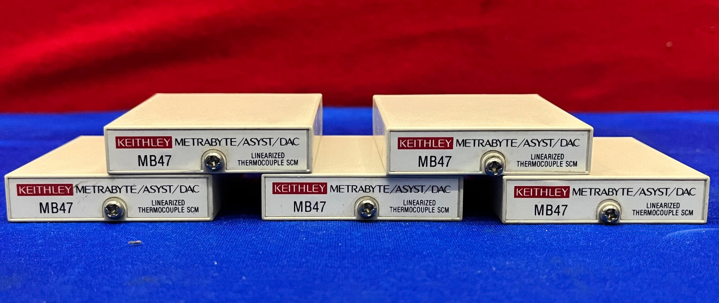 1 LOT QTY OF 5 - KEITHLEY METRABYTE MB47-T-07 LINEARIZED TYPE THERMOCOUPLE INPUT