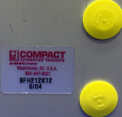 COMPACT AUTOMATION PRODUCTS BFH212X12 PNEUMATIC CYLINDER