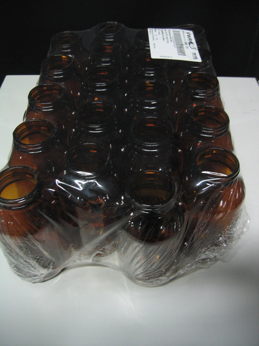 VWR 89043-238 WIDE MOUTH AMBER PACKER BOTTLES 16 OZ OUNCES AMBER (NO LIDS)