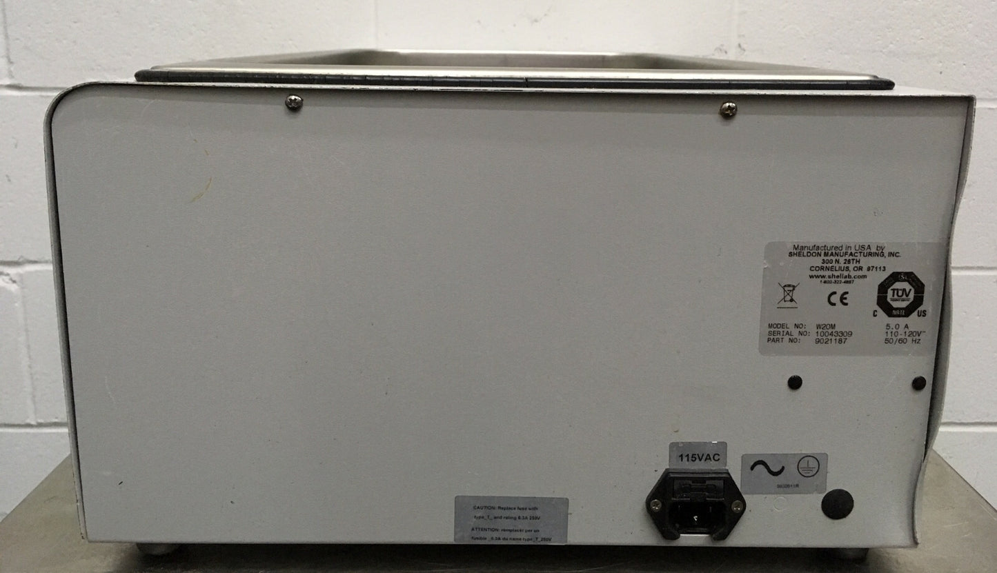 SHELDON W20M / PN 9021187 H20 BATH SERIES HEATED WATERBATH 11.5" x 19.5" x 6"
