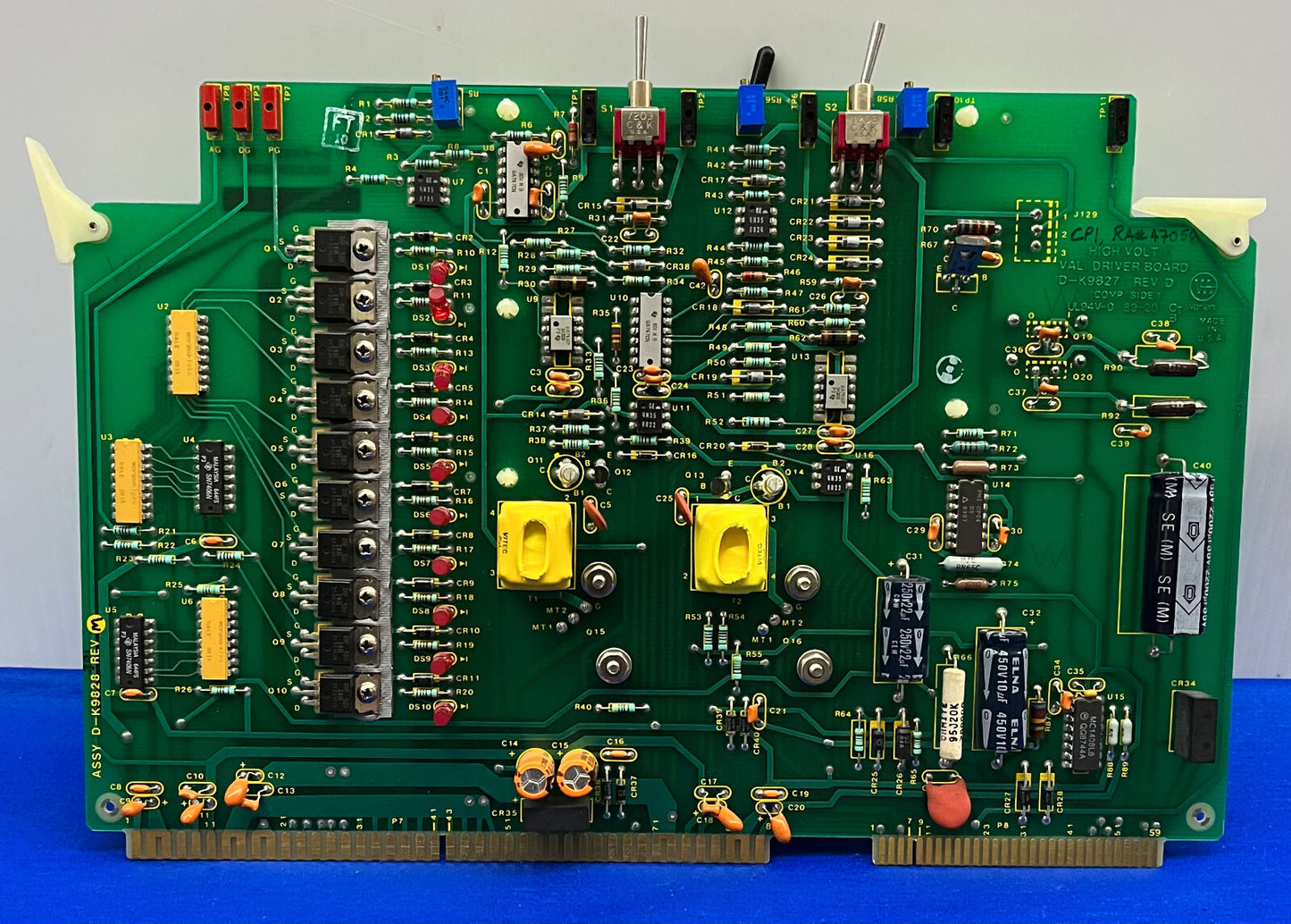VARIAN HIGH VOLT VAL. DRIVER BOARD D-K9827 REV. D COMP. SIDE UL94V-0 D-9828 RevM