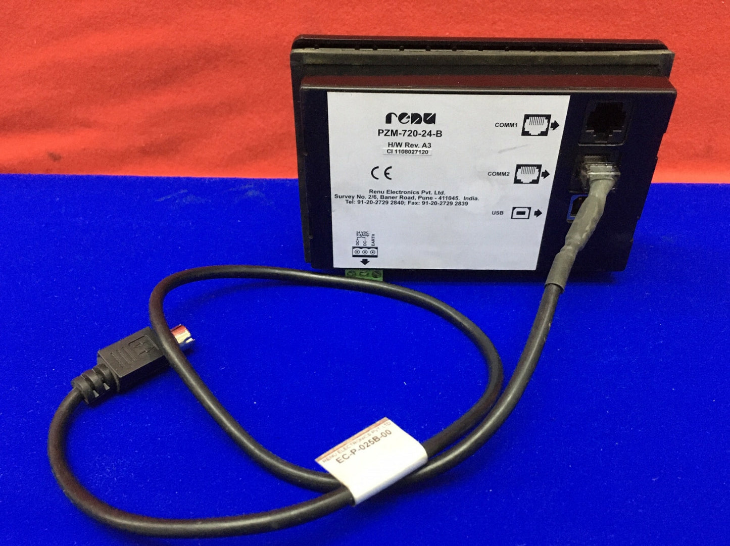RENU ELECTRONICS PZM-720-24-BH/W REV A3 オペレーターインターフェイスパネル