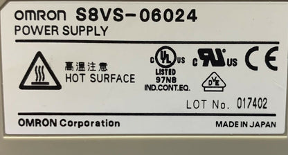 Omron S8VS-06024 Power supply 24VDC 2.5A Class 2