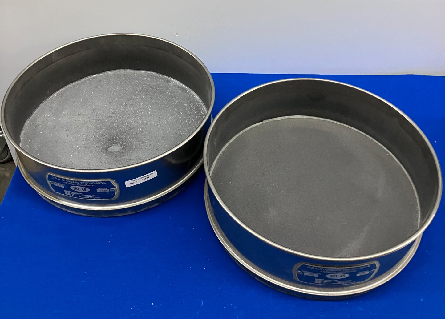 Tamis de test Gilson n° 45, norme américaine, micromètre 355, 0,0139 pouce, lot de 2
