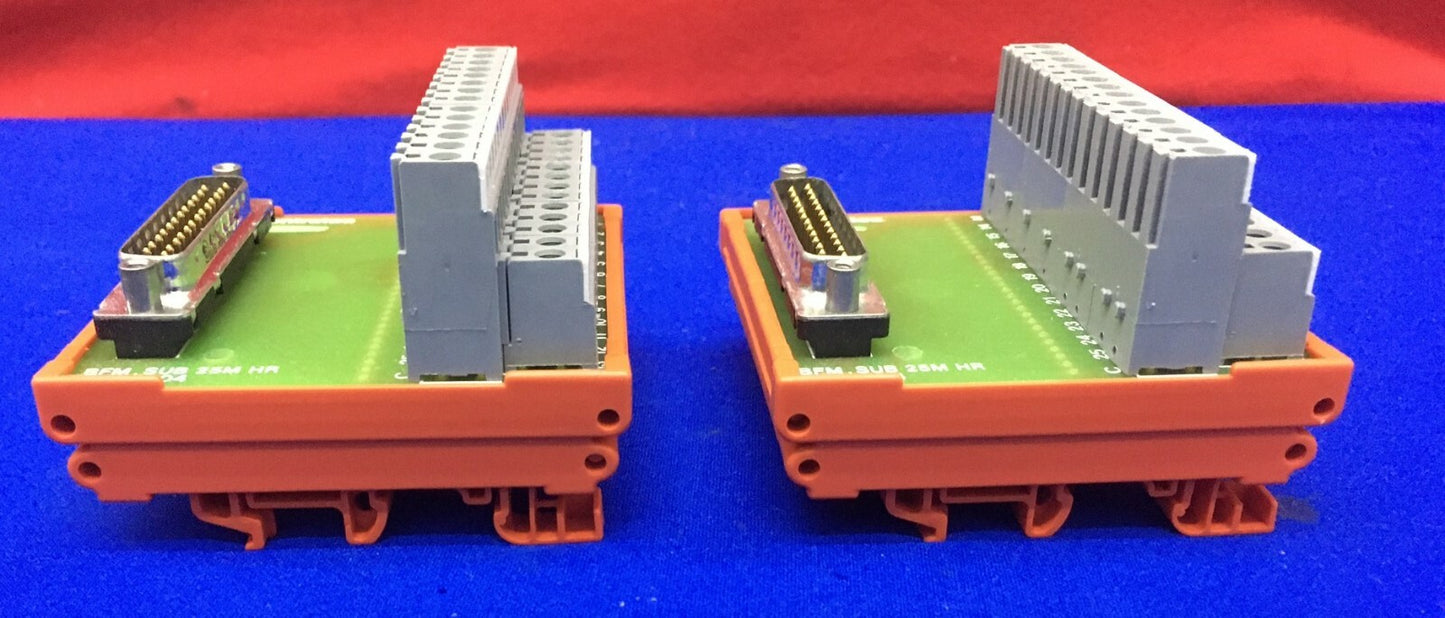 LOT OF 2 ABB ENTRELEC 002035304 BFM SUB25M HR 20353-04 TERMINAL CONNECTOR MODULE