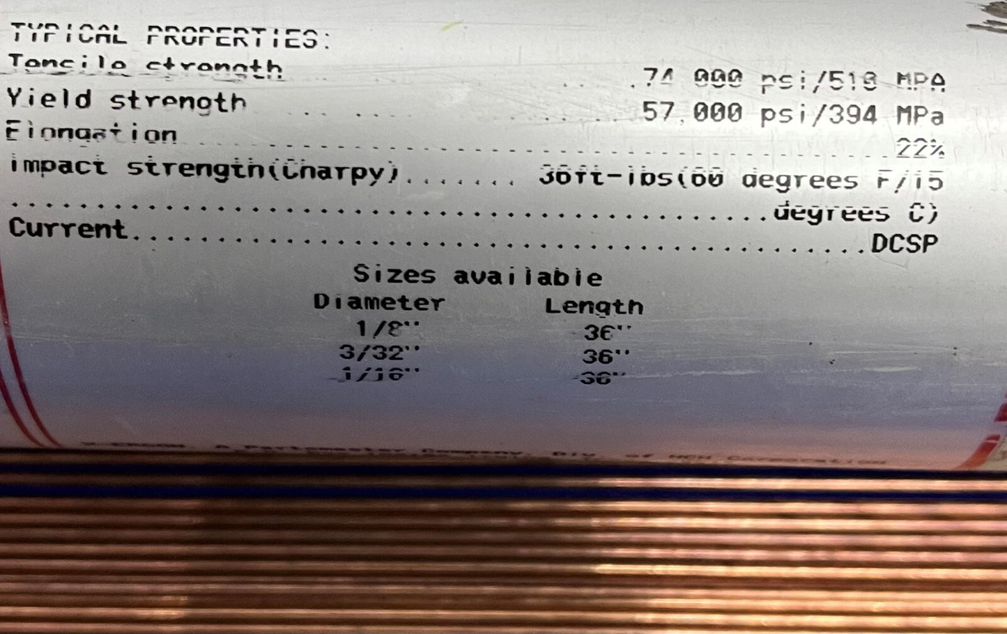 X-ERGON DURA-WELD T ™ 106-T / 200-7-106T WELDING ROD - QTY 269 RODS