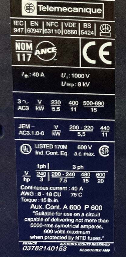 Lot van 2 Telemecanique (Schneider) LP1-D2501 BD 24V Contactor Spoel