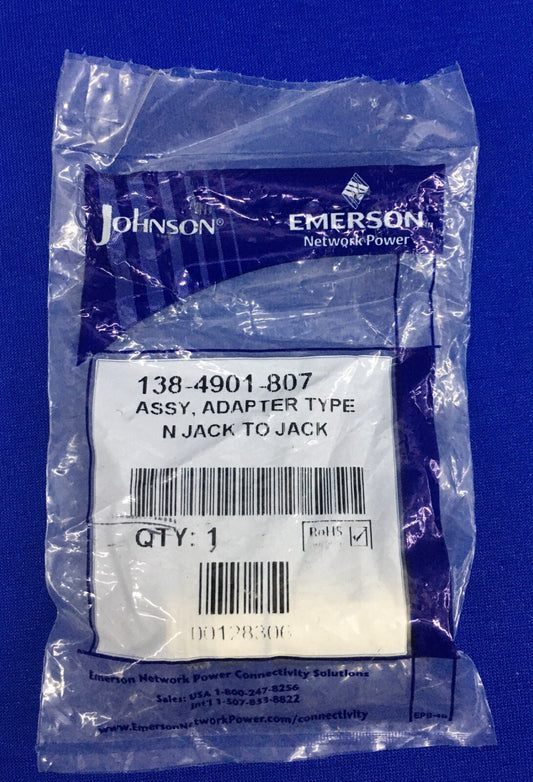 JOHNSON 138-4901-807 ASSY ADAPTER TYPE N JACK TO JACK
