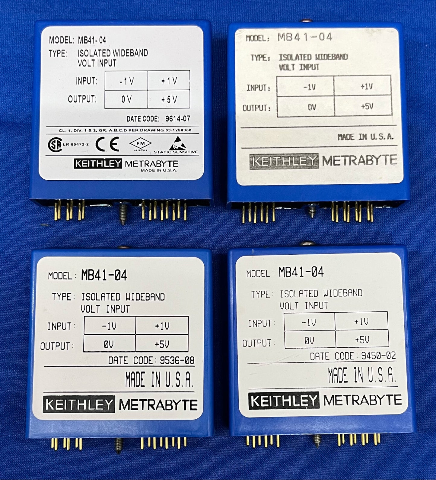 1 LOT QTY 4 -  KEITHLEY MB41-04 METRABYTE/ASYST/DAC ISOLATED WIDEBAND MODULE