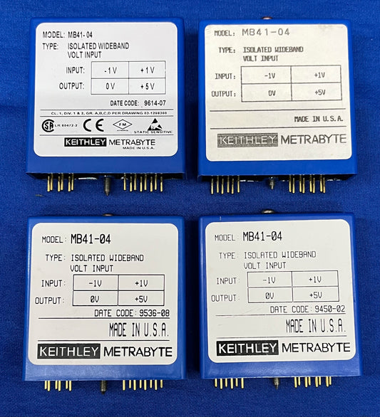 1 LOT QTY 4 -  KEITHLEY MB41-04 METRABYTE/ASYST/DAC ISOLATED WIDEBAND MODULE