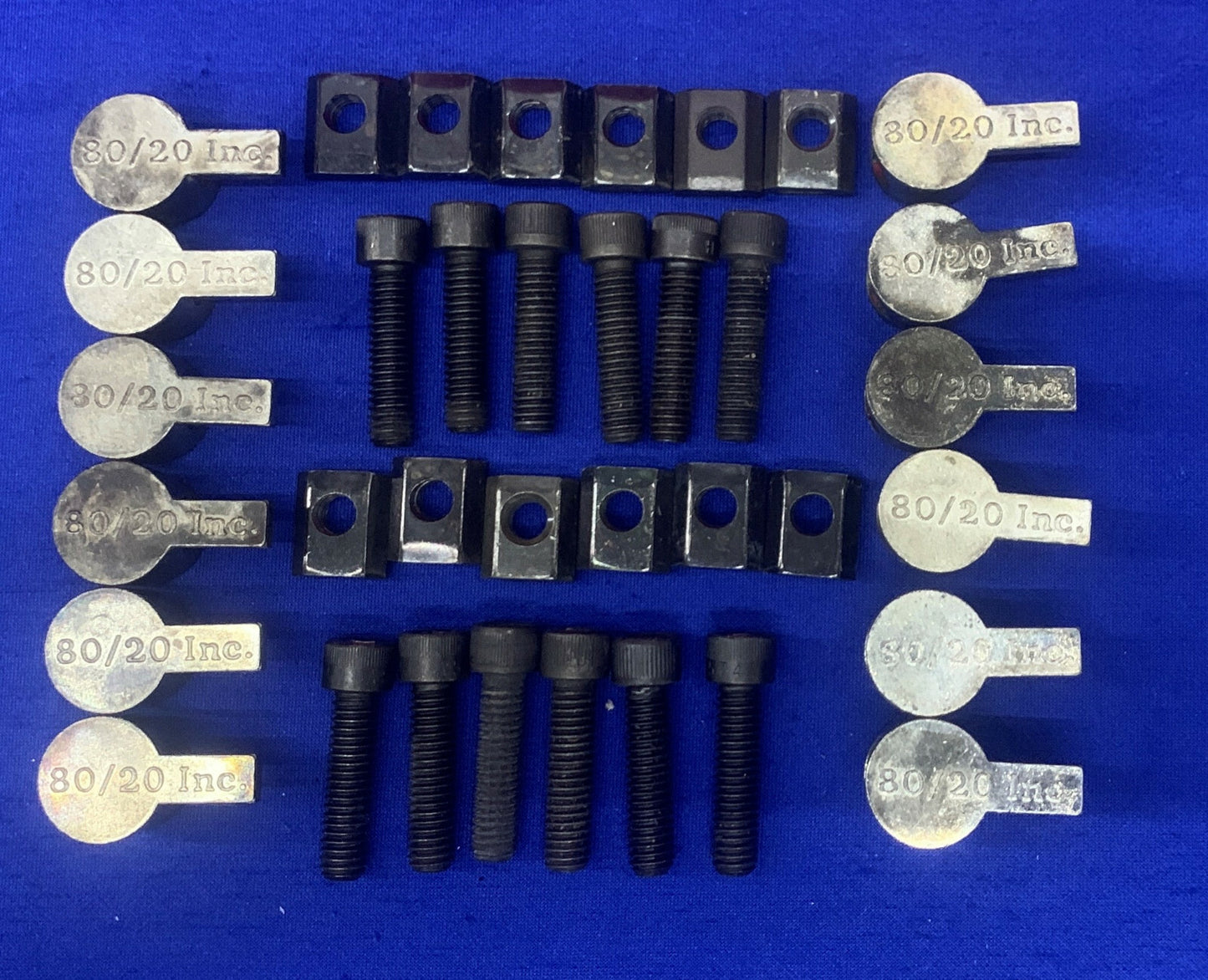Qty 12 - 80/20 Standard Anchor Fastener Assembly (T-nut, Cam & Cap Screw)