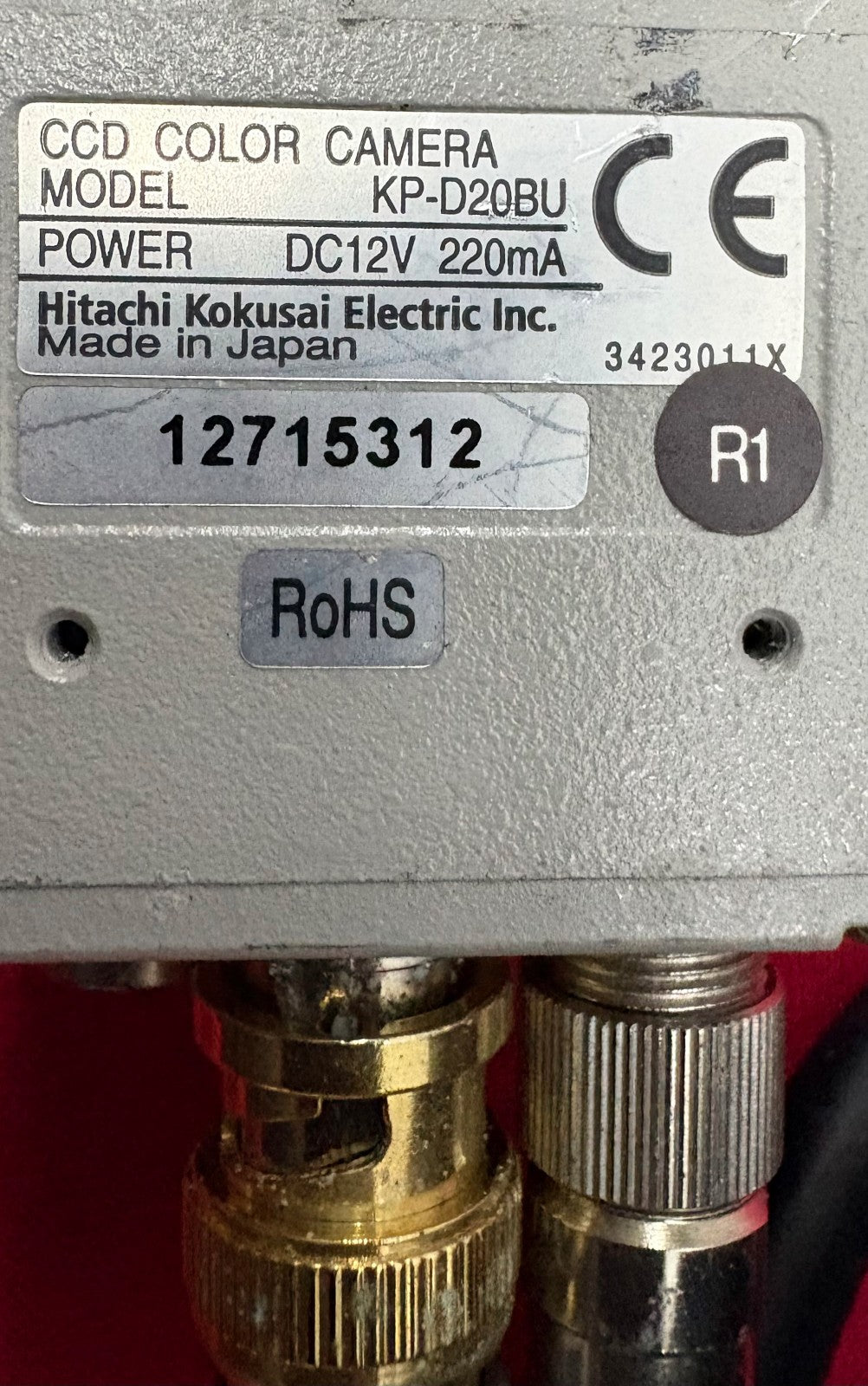 HITACHI KP-D20BU CCD COLOR ANALOG CAMERA w/ COMPUTAR MACRO 10x UV46mm -FOR PARTS