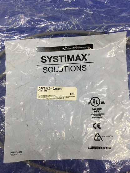 1 LOT QTY OF 2 - SYSTIMAX ® SOLUTIONS CPC3312-03F005 / GS8E-GY5 PATCH CORD