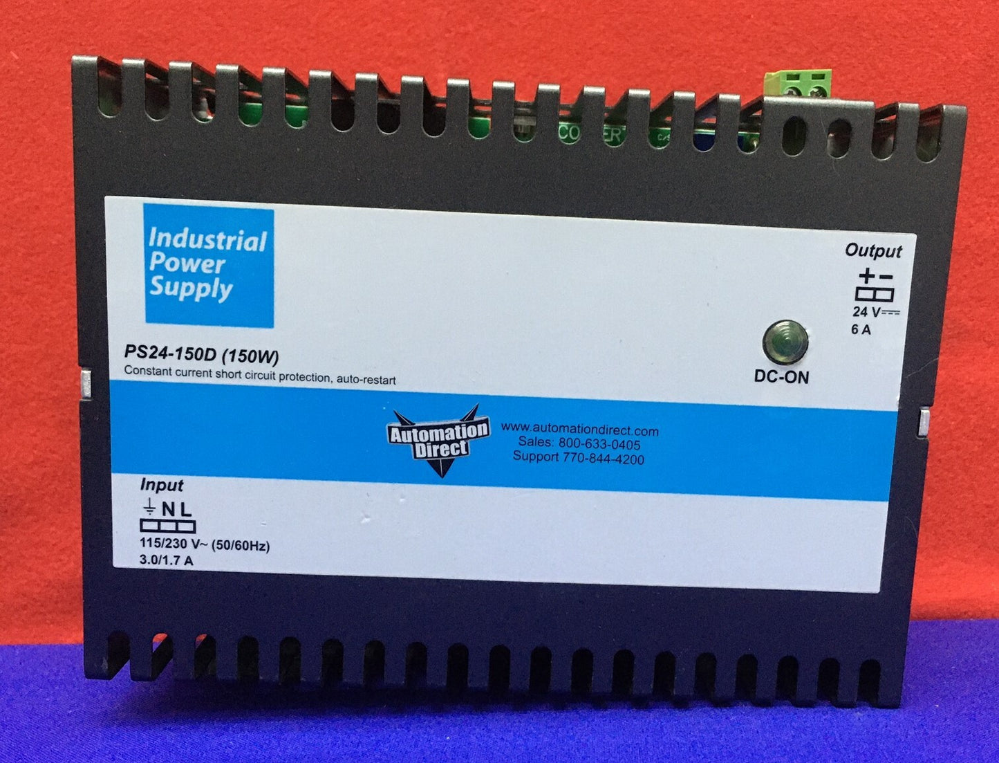 AUTOMATION DIRECT INDUSTRIAL POWER SUPPLY PS24-150D (150W) SWITCH