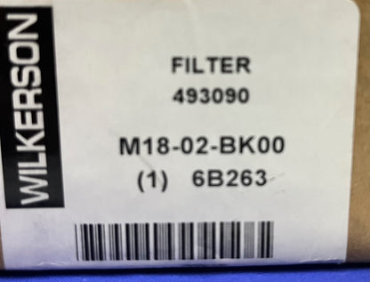 WILKERSON PNEUMATIC M18-02-BK00 FILTER 493090 FILTER (1) 6B263